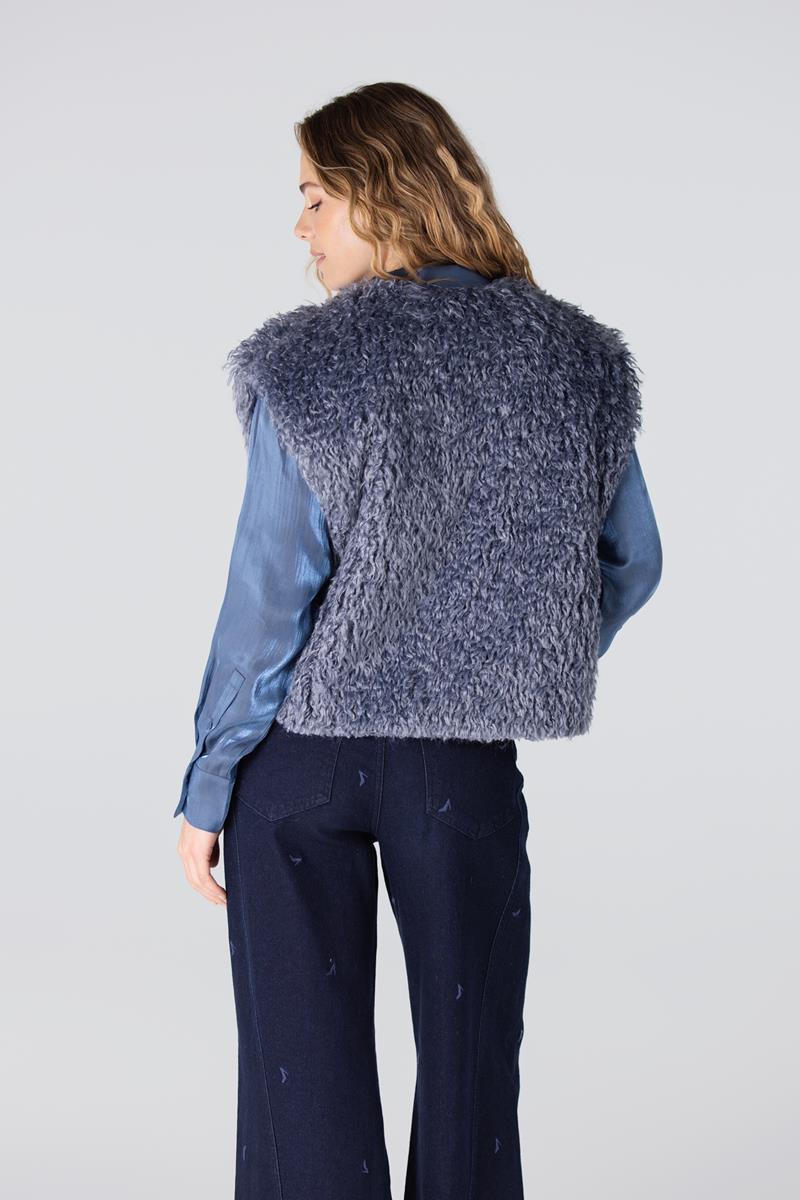 Jansen Amsterdam Gilet Dali Blauw 3