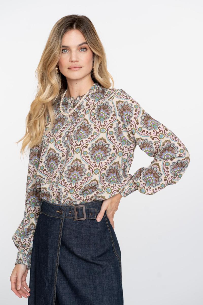 Geisha Blouse 53637-20 Blauw 1