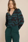 Studio Anneloes Blouse Les blurred top Groen 4