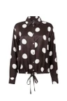 Jansen Amsterdam Blouse DOT W26 Bruin 6