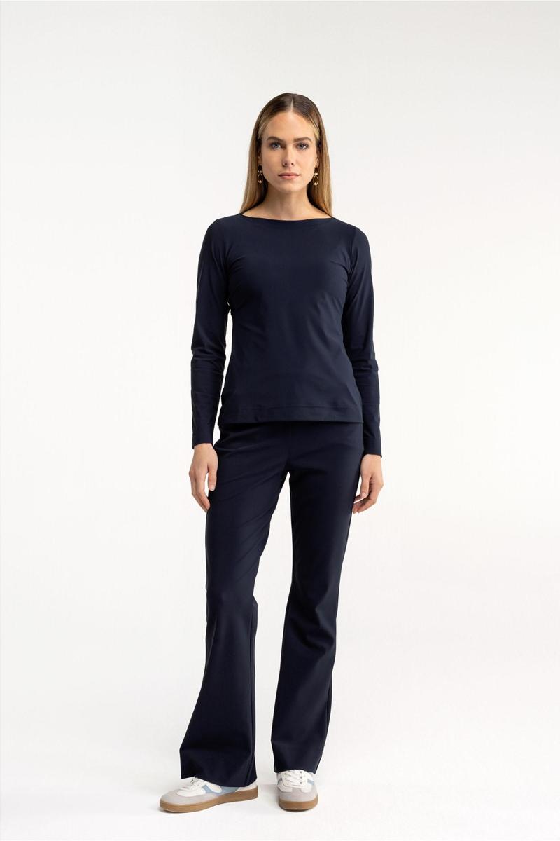 Studio Anneloes Pantalon Flair Bonded Blauw 3