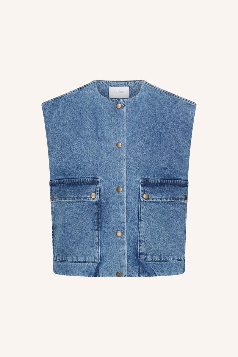 By-Bar Gilet Maggie Sleeveless Blauw 2