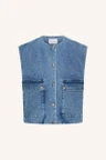 By-Bar Gilet Maggie Sleeveless Blauw 2