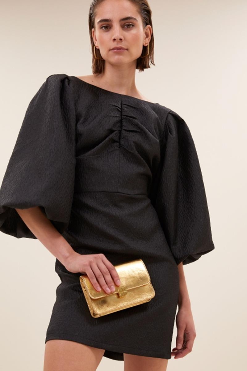 By-Bar Jurk Mimi Bubble Zwart 1