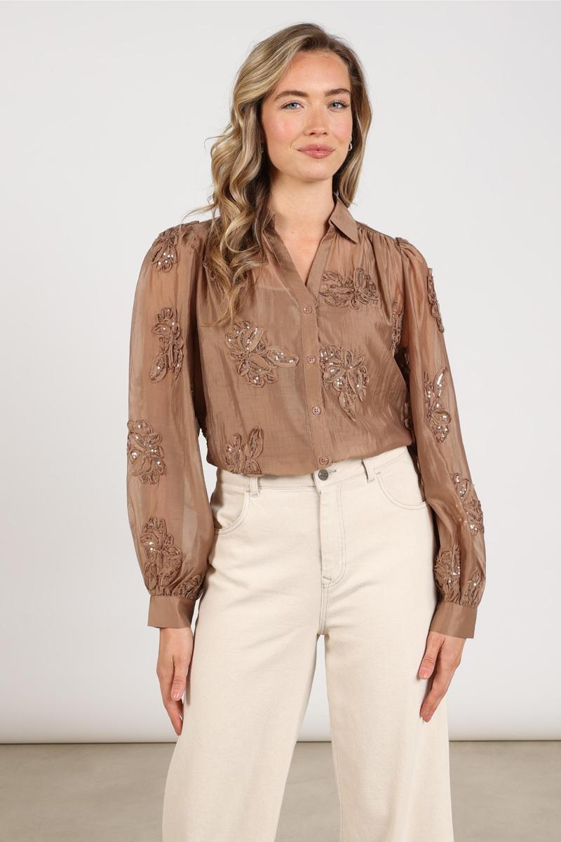 NUKUS Blouse NKF02156 Taupe 5