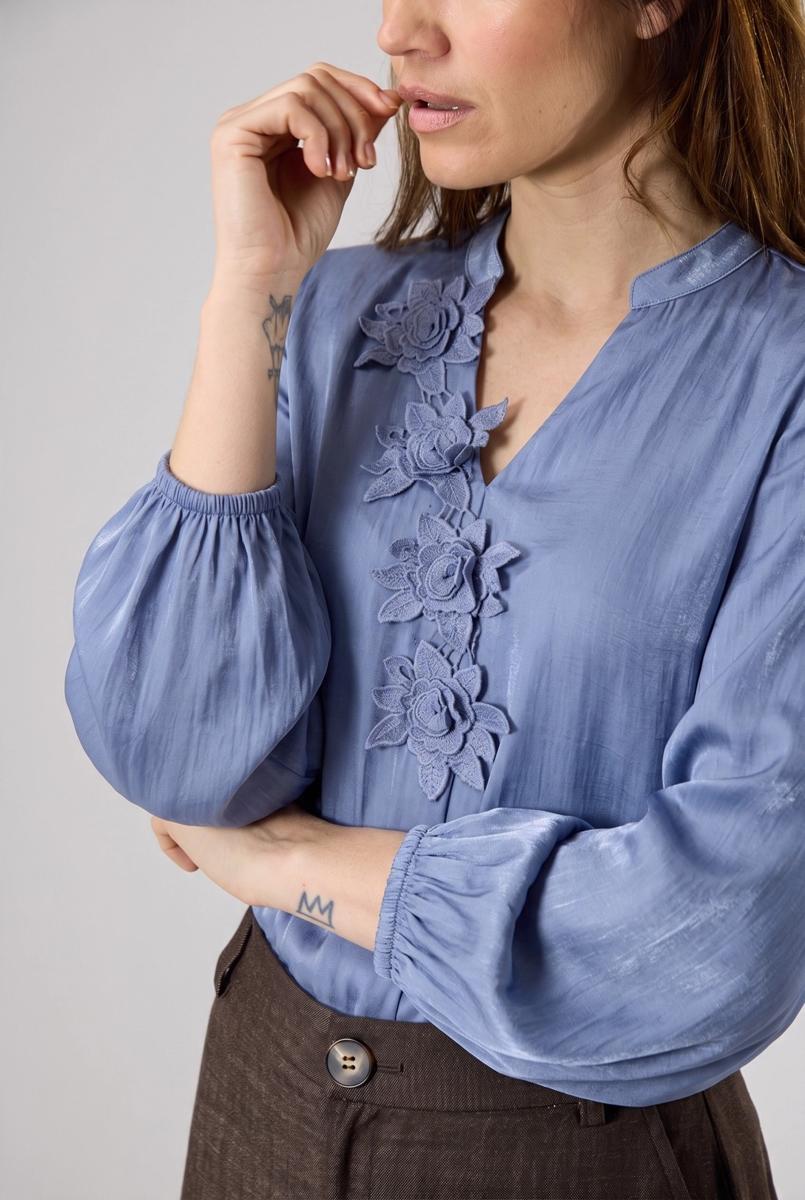 Label DOT Blouse 2621042 Blauw 1