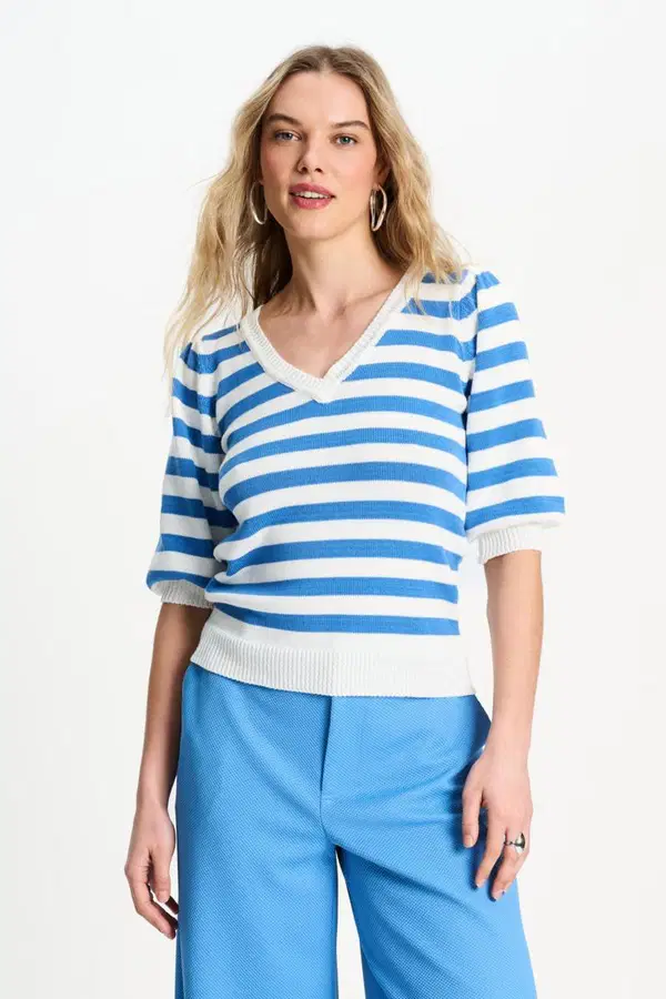 POM Amsterdam Trui SP9494 Blauw 1