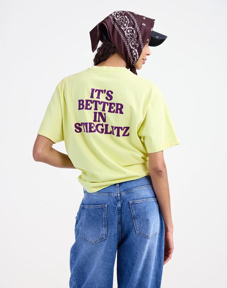 Stieglitz T-Shirt Branca Geel  2
