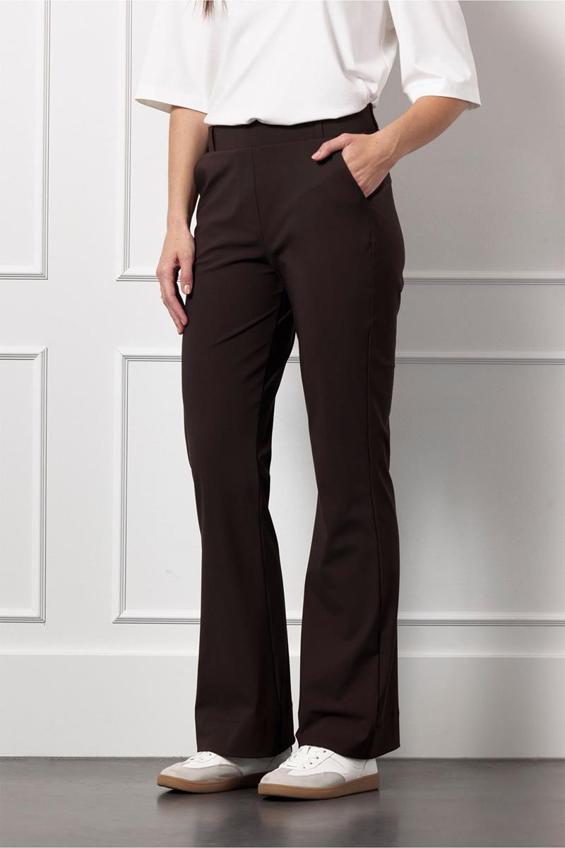 Studio Anneloes Pantalon Flair Bonded Bruin 1