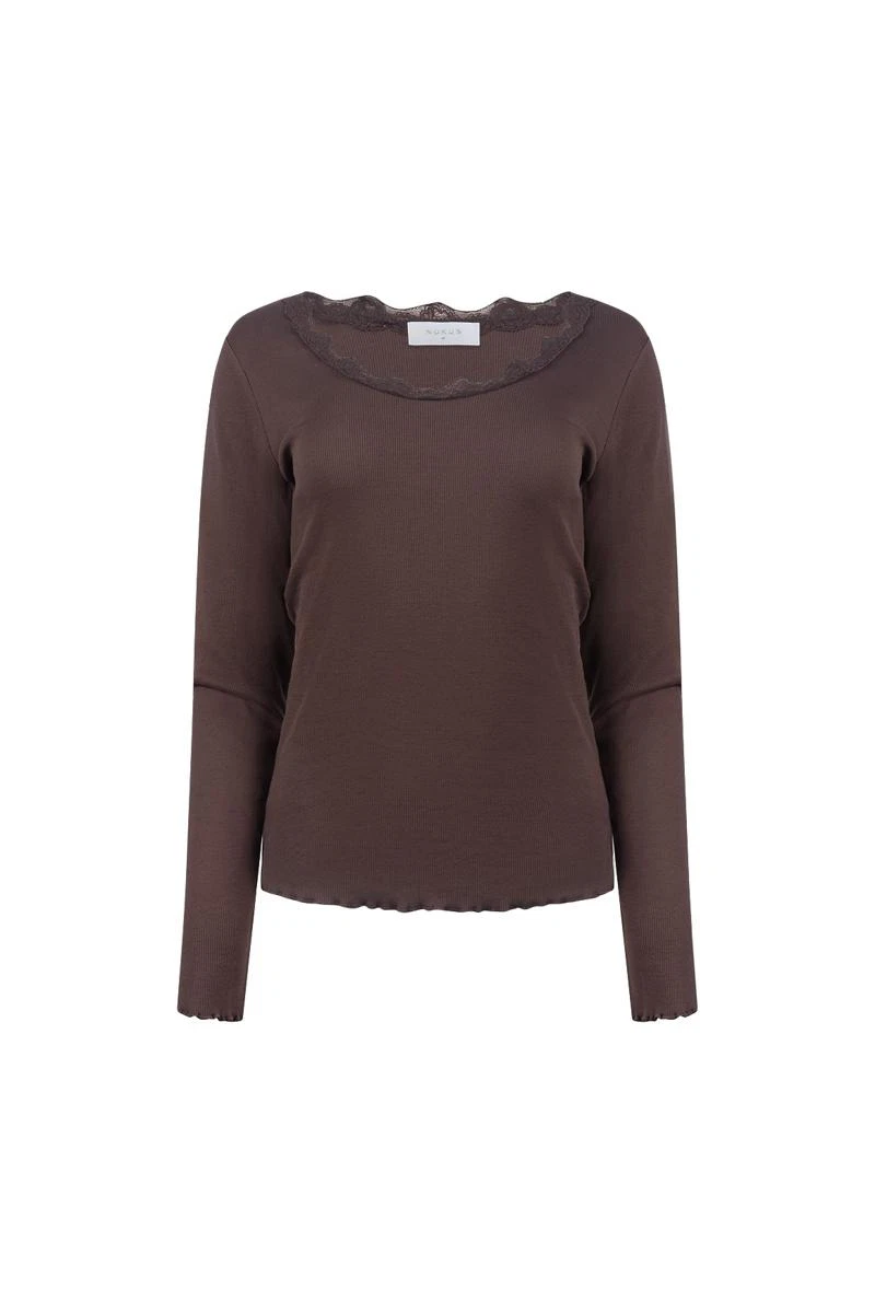 NUKUS Longsleeve NKF01101 Bruin 1