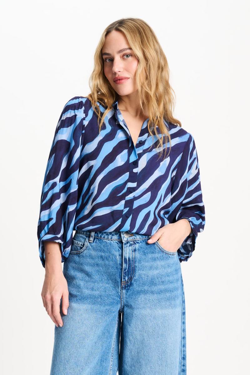POM Amsterdam Blouse SP9502 Blauw 1