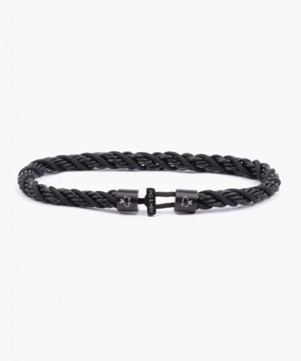 Pig & Hen Pig & Hen Sieraad Catena Twisted Zwart 1