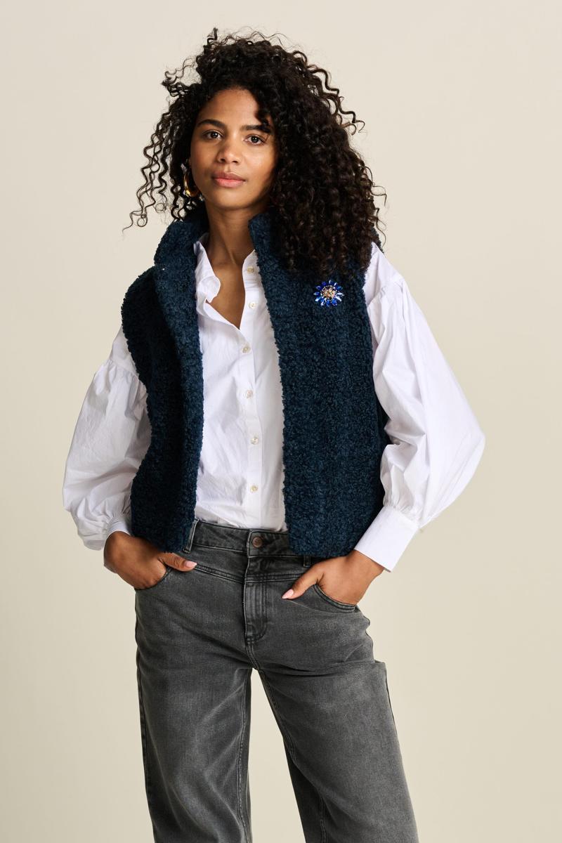 POM Amsterdam Gilet SP7342 Blauw 1
