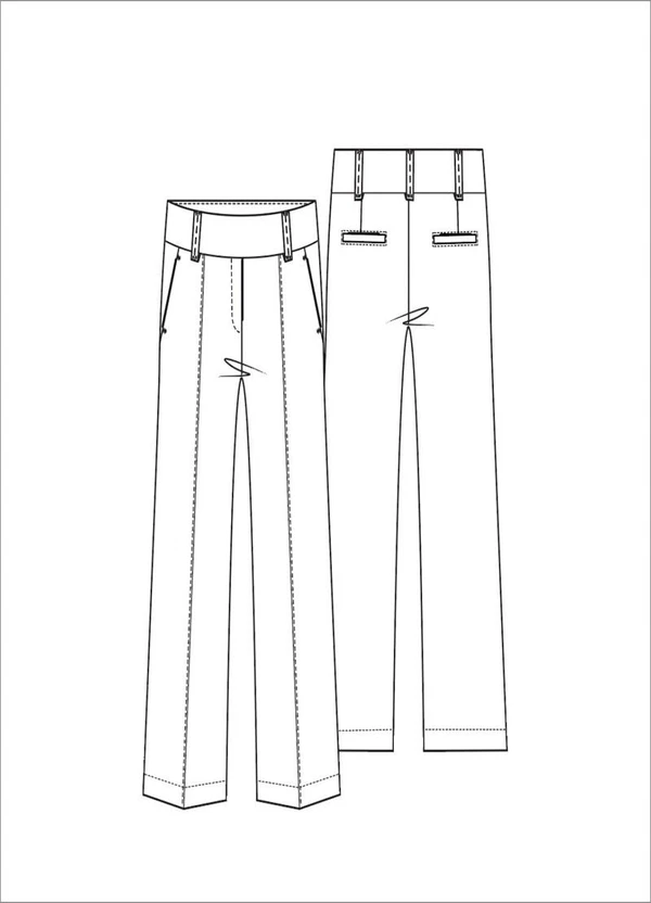 Jansen Amsterdam Pantalon ALEIDOU W26 Rood 1