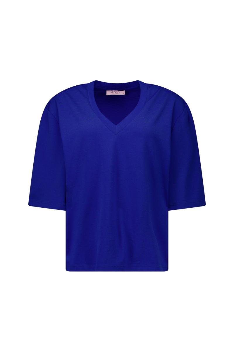 Studio Anneloes T-Shirt Fiore Vneck Blauw 2