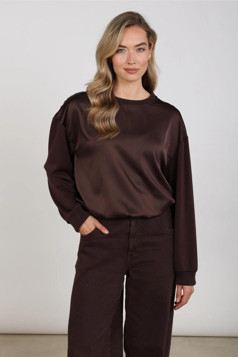 NUKUS Sweater NKF03095 Bruin 4
