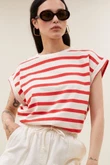 By-Bar T-Shirt Tobi Stripe Top Rood 2