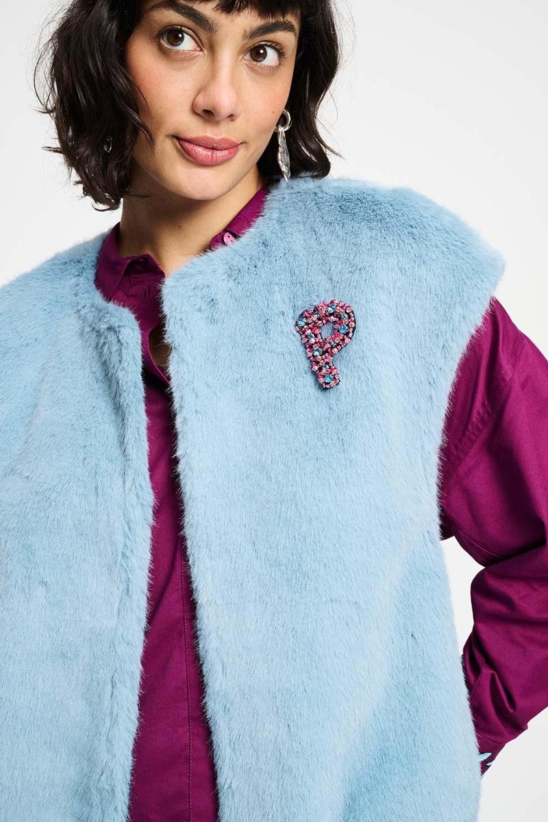 POM Amsterdam Gilet SP9368 Blauw 5