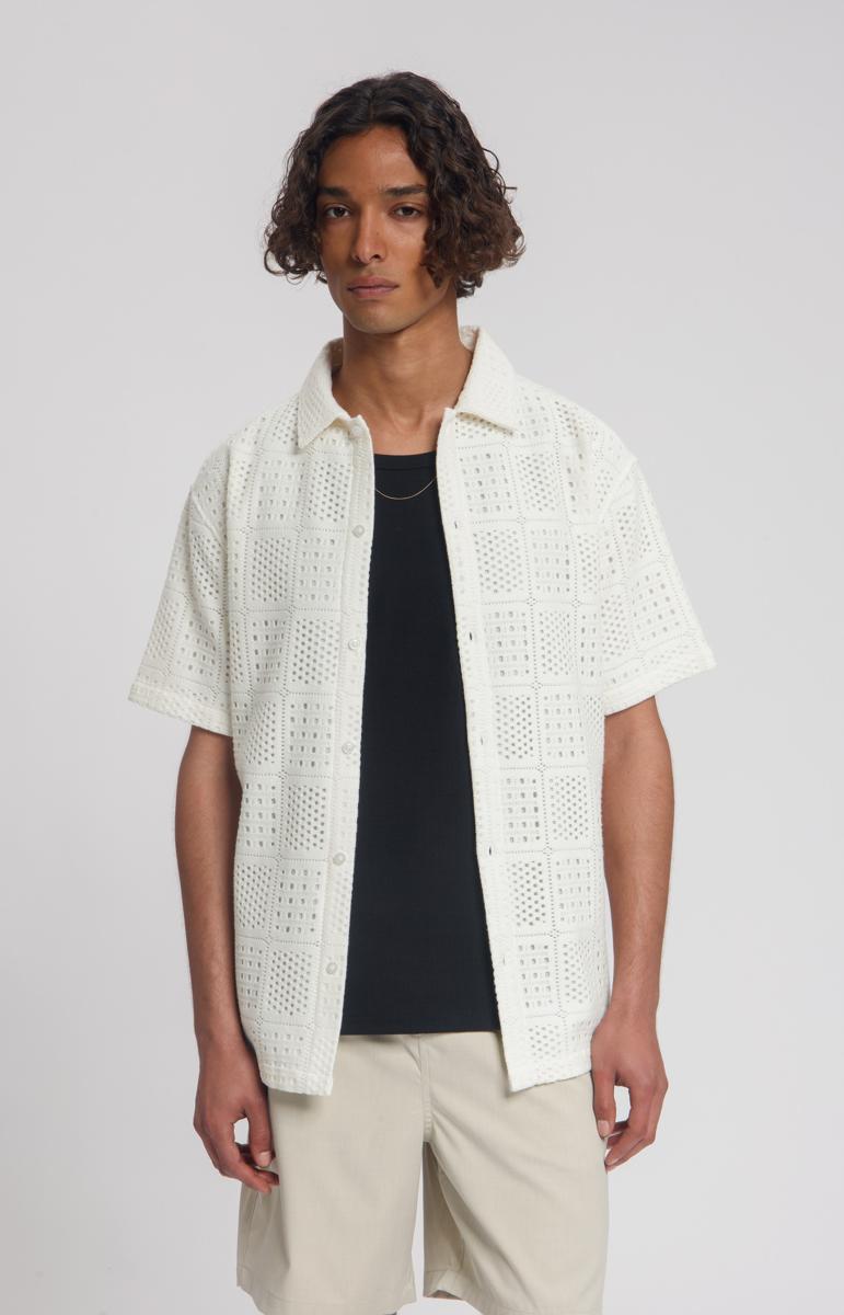 Law of the Sea Overhemd Siren Ajour Knitted Resort Off-White 1