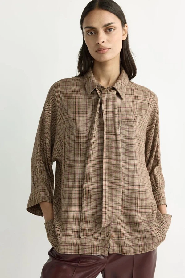 Xandres Blouse Huigje Bruin 1
