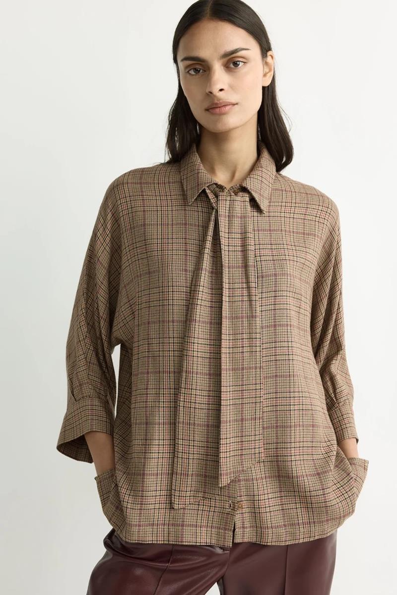 Xandres Blouse Huigje Bruin 1