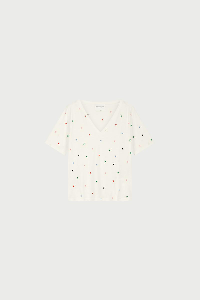 Fabienne Chapot T-Shirt Phil V-Neck Off-White 2