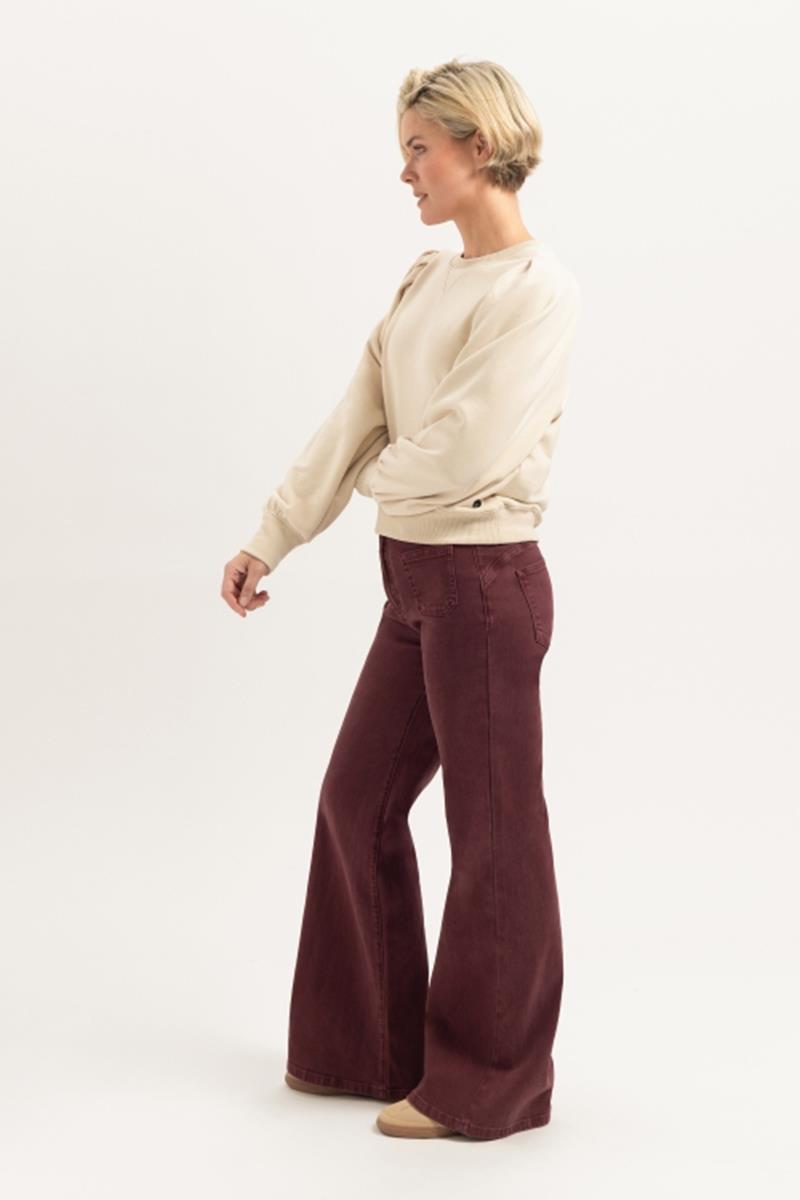 Florèz Jeans Ana Flared Pocket Rood 4
