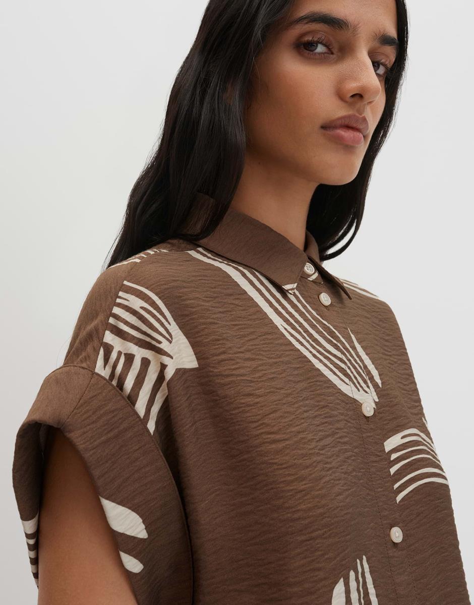 SOMEDAY Blouse Zelyna Bruin 4