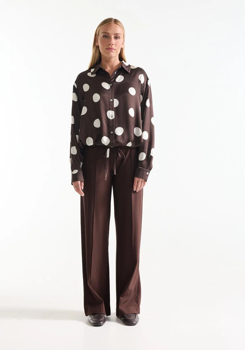 Jansen Amsterdam Blouse DOT W26 Bruin 3