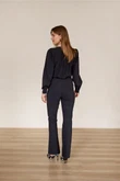 Studio Anneloes Pantalon Flair Bonded Zwart 4