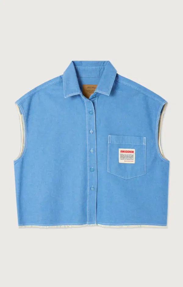 American Vintage Blouse Pusway Blauw 1