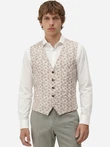 Club of Gents Gilet Plum Beige 1