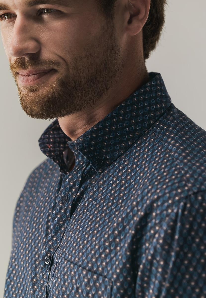 State of Art Overhemd 214-25272 Blauw 4