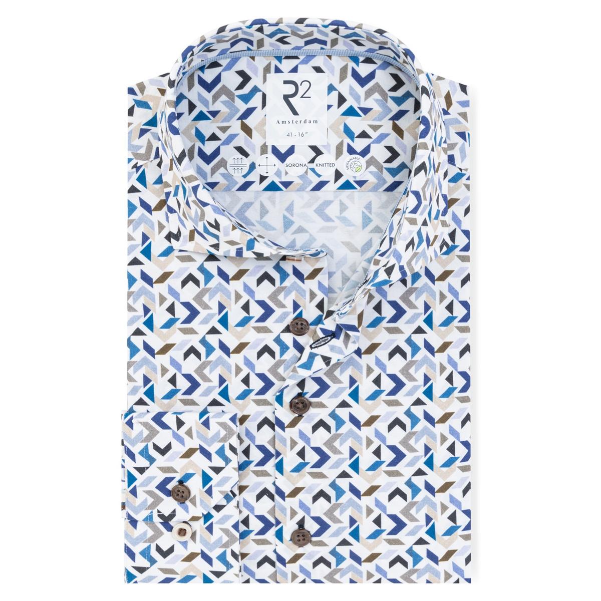 R2 Amsterdam Overhemd 132.WSP.002 Blauw 1