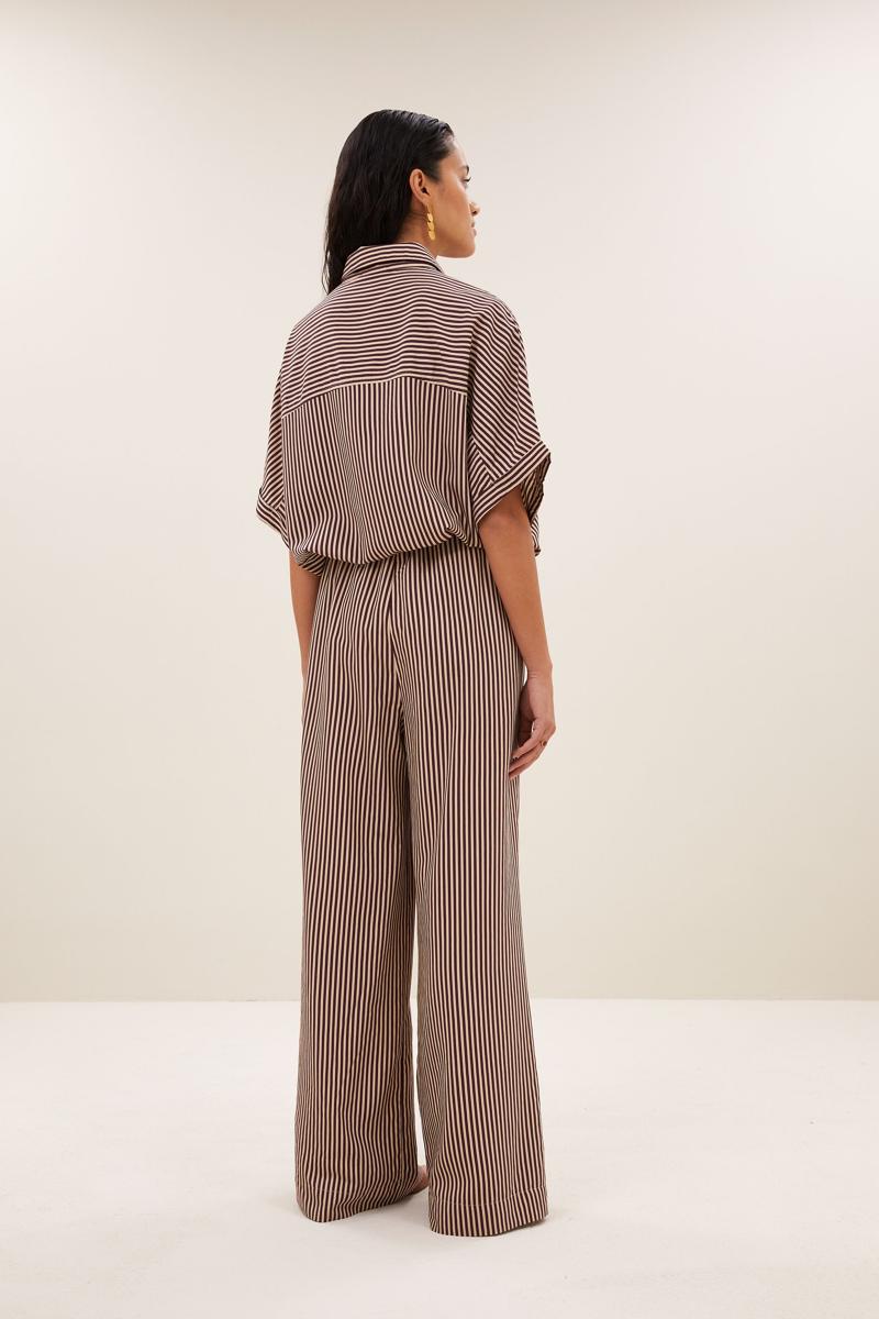 By-Bar Pantalon Celin Stripe Rood 3