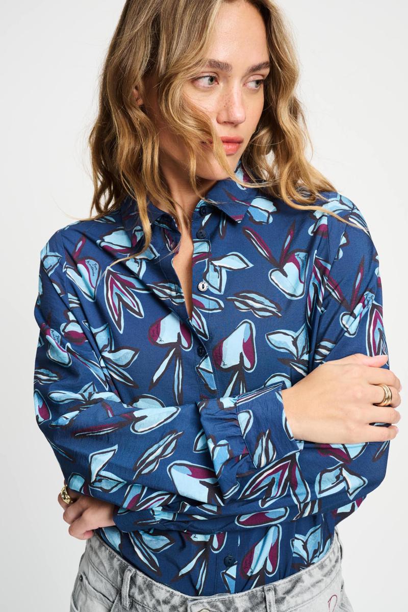 POM Amsterdam Blouse SP9339 Blauw 3