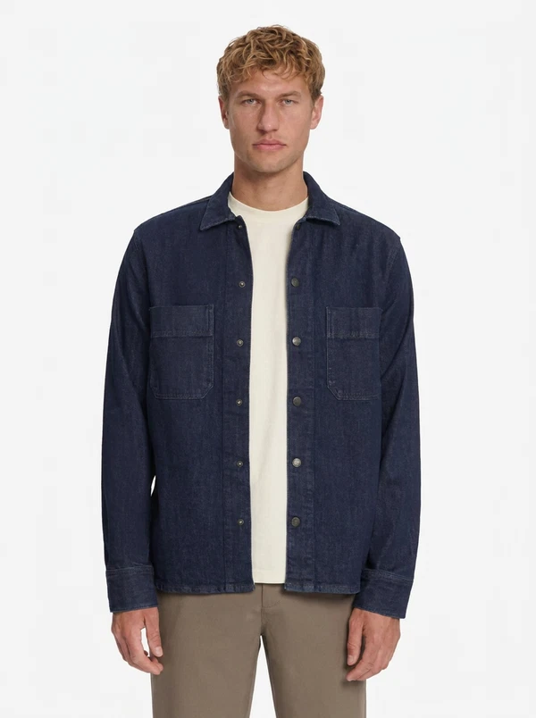 No Excess Overshirt 33590845 Blauw 1