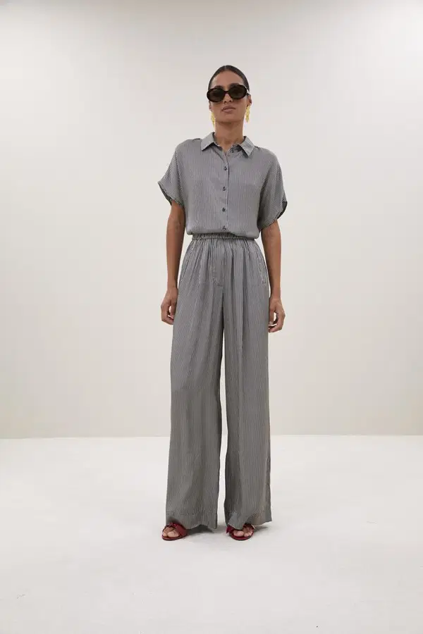 By-Bar Blouse Barley Stripe Zwart 1