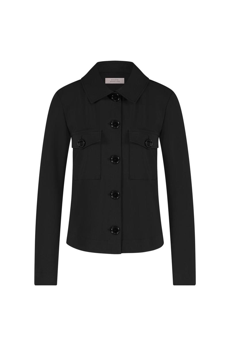 Studio Anneloes Studio Anneloes Blazer Claire bonded jac Zwart 1