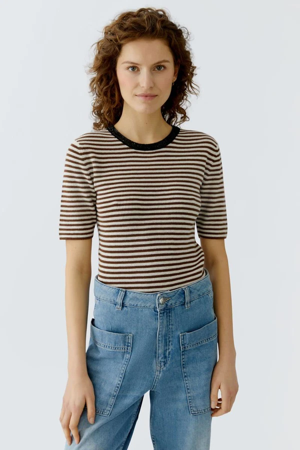 Oui T-shirt 0096490 Bruin 1