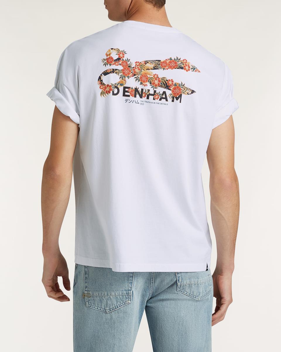 Denham T-Shirt Flowy Wit 3