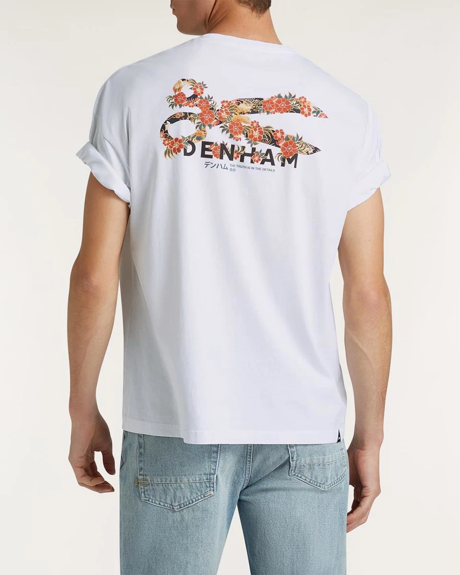 Denham T-Shirt Flowy Wit 3