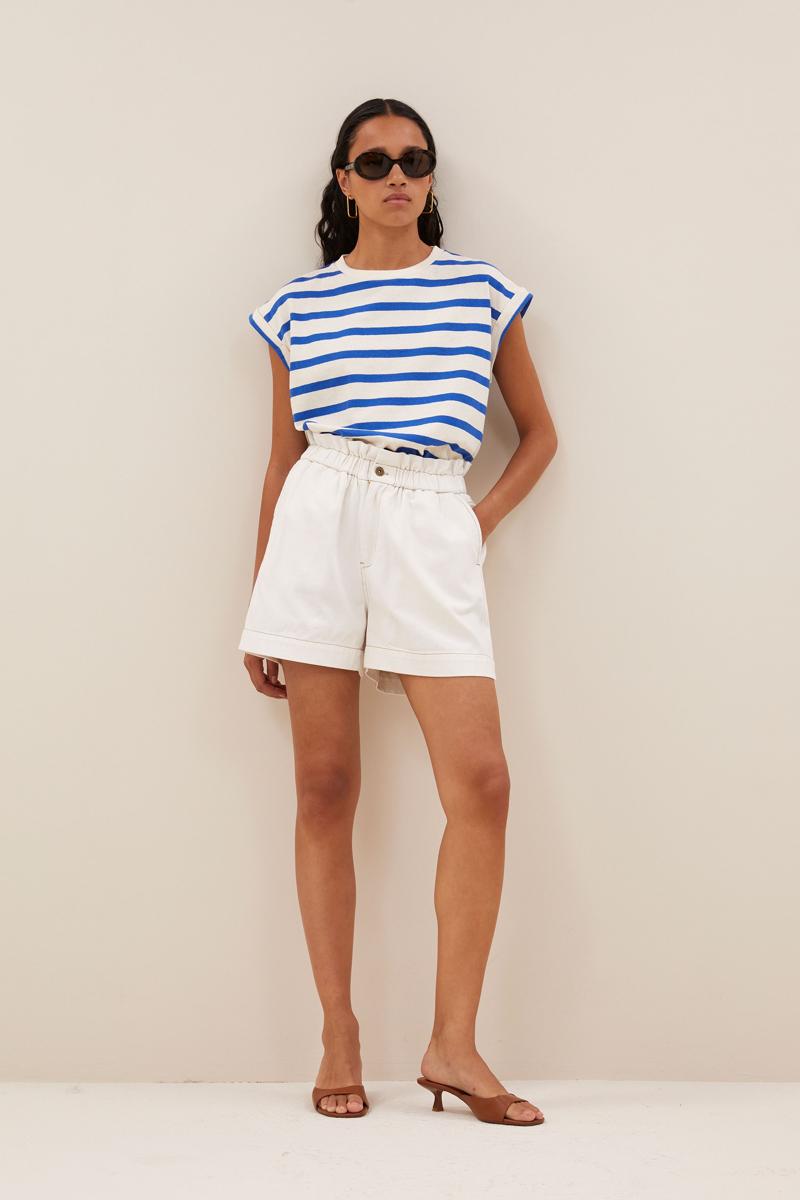 By-Bar Short Leon Twill Short Off-White 4