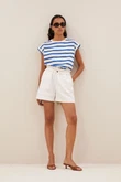 By-Bar Short Leon Twill Short Off-White 4