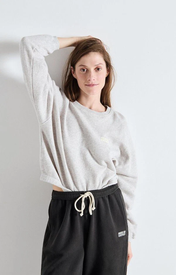 American Vintage Sweater Kodytown Grijs 1
