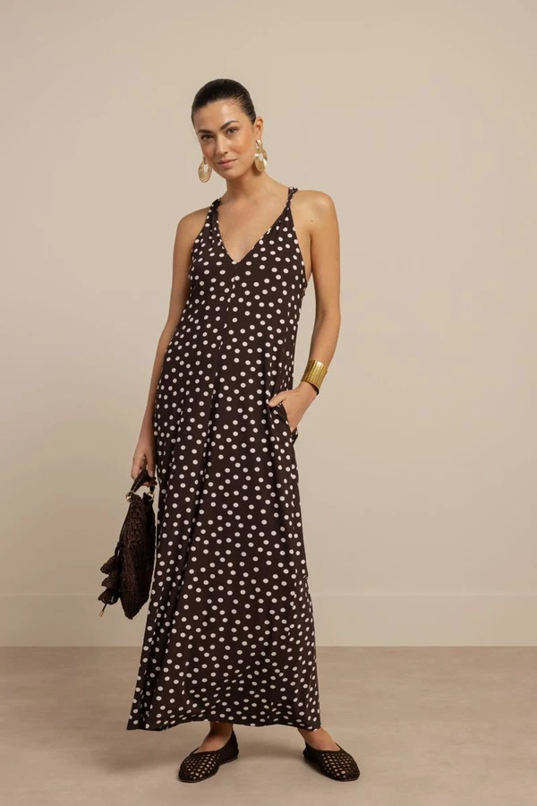Studio Anneloes Jurk Norah 2way Dot Bruin 1