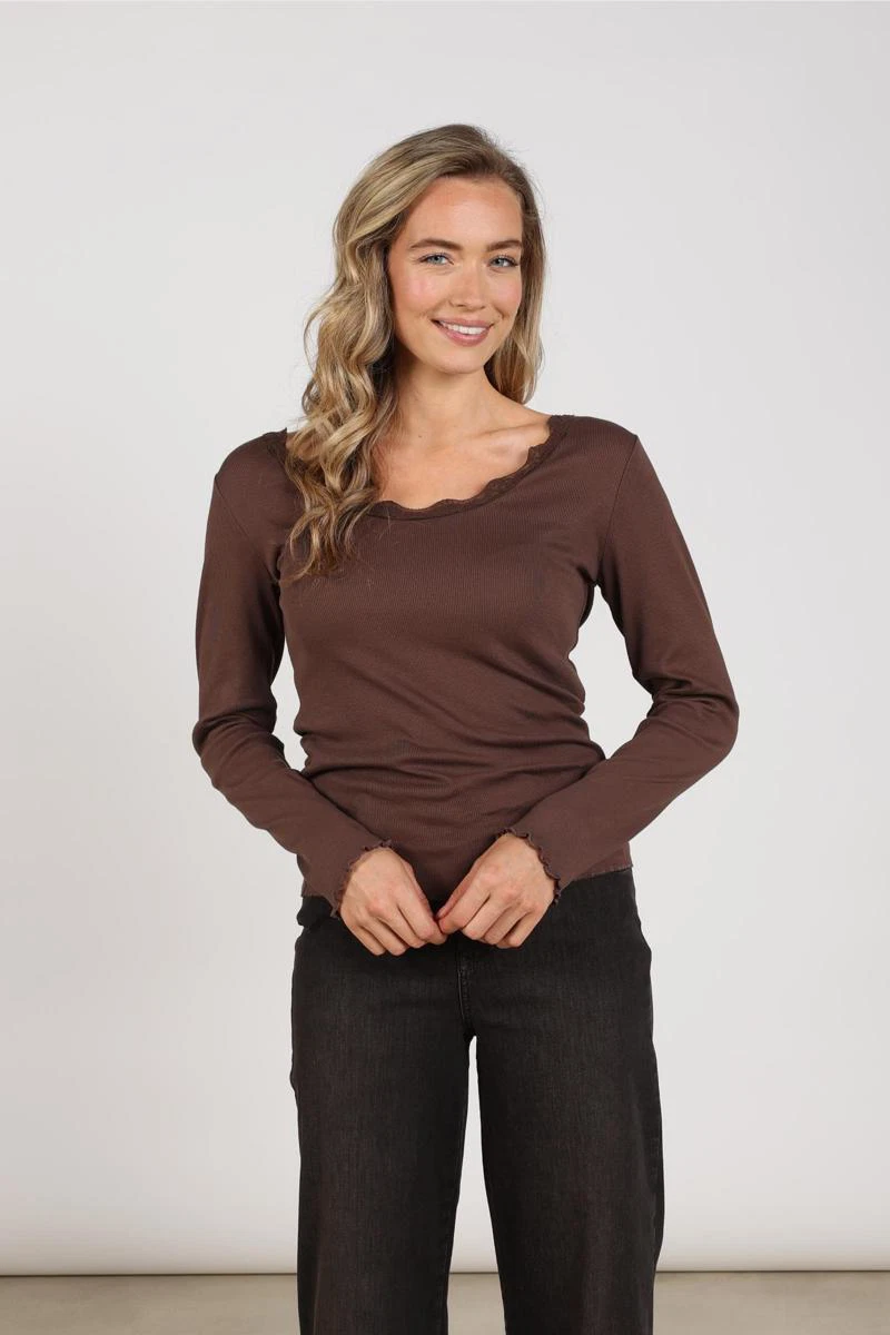 NUKUS Longsleeve NKF01101 Bruin 6