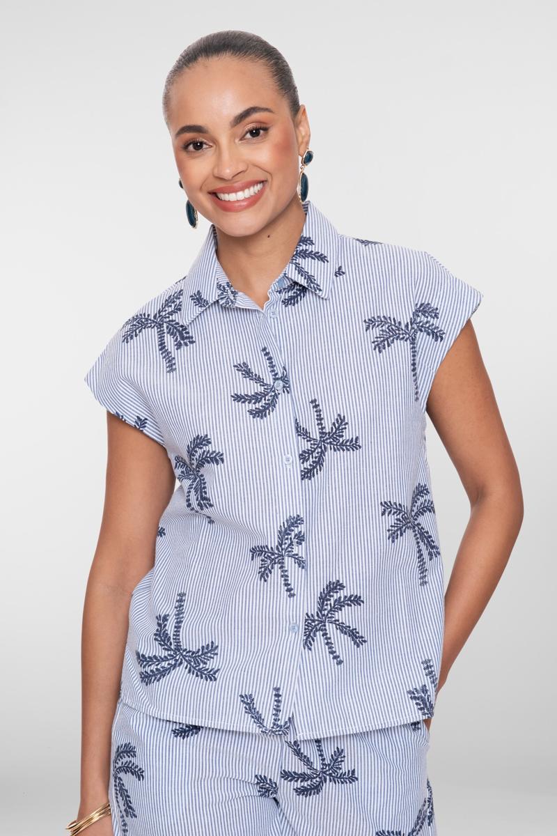 Geisha Blouse 63383-70 Blauw 6