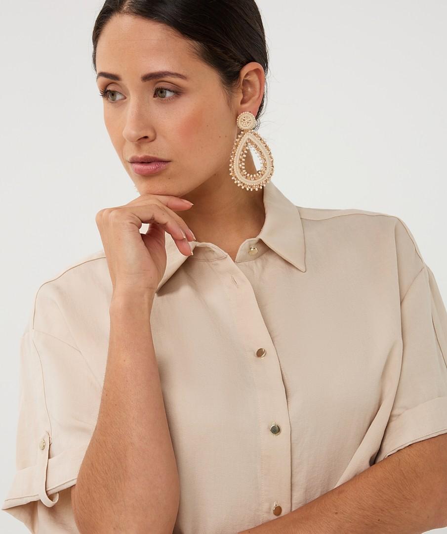 EsQualo Blouse SP26.10039 Beige 5