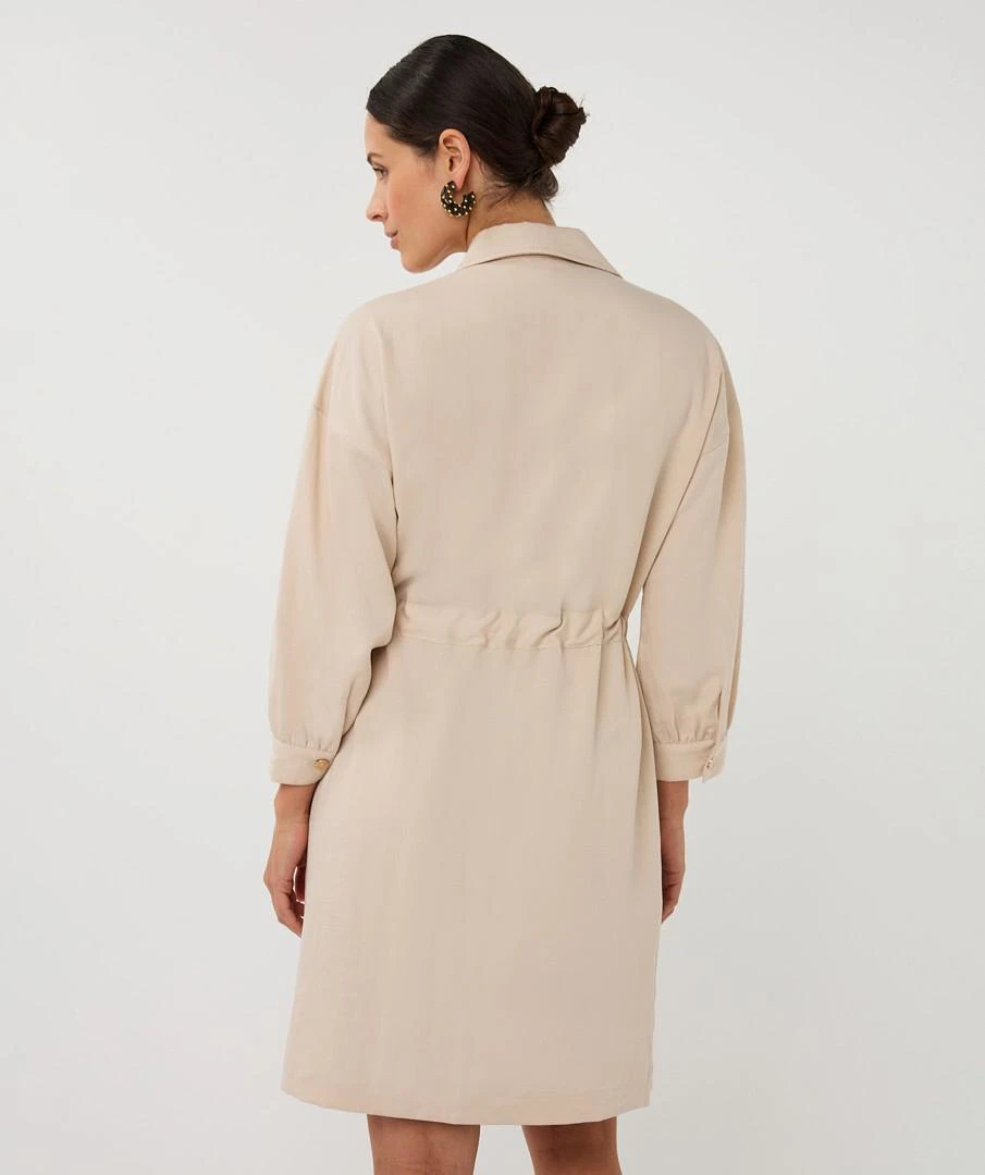 EsQualo Jurk SP26.10036 Beige 3
